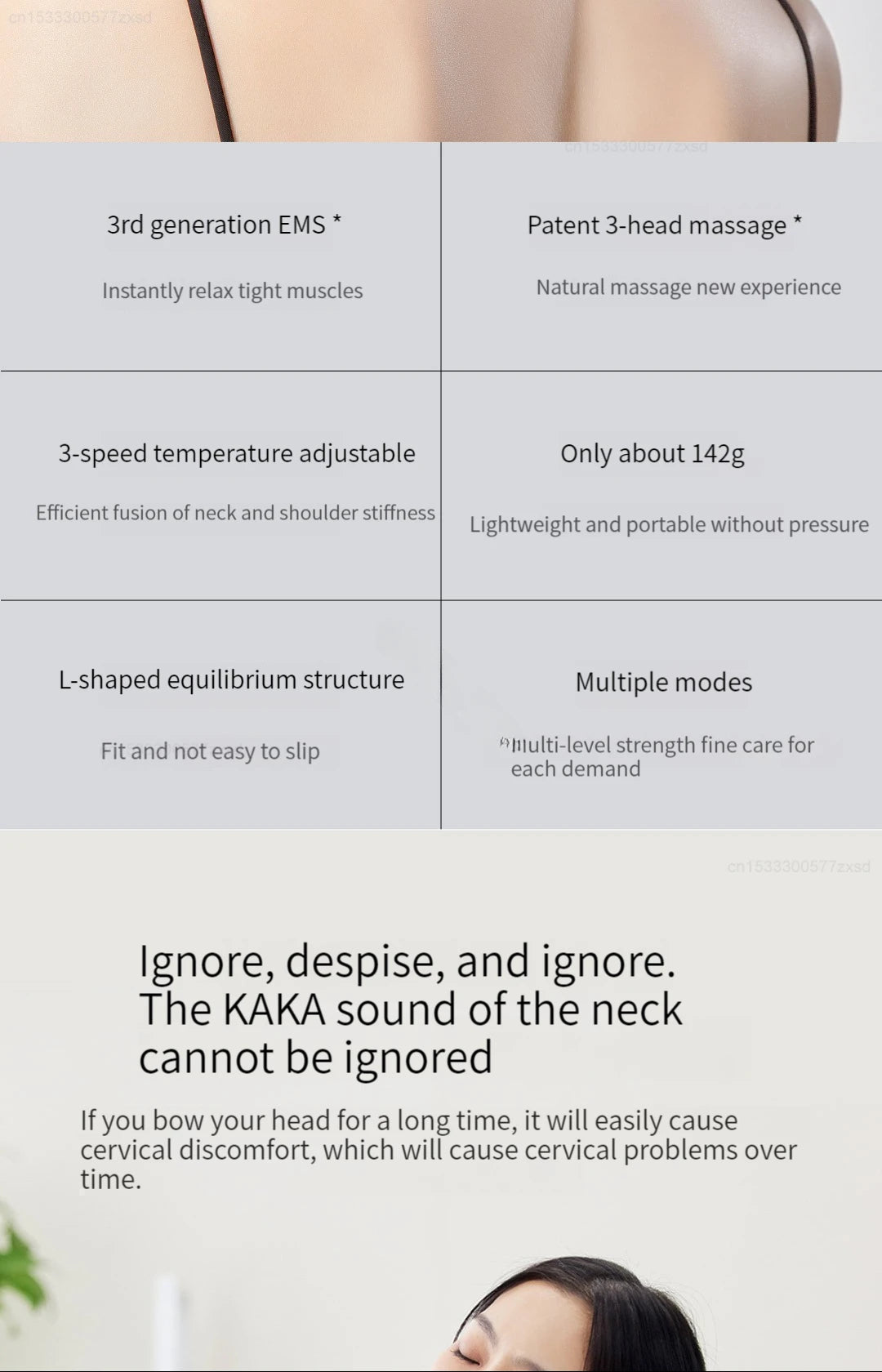 Xiaomi Jeeback K1 Electric Wireless Neck Massager Relieve Neck Pain Relax Massage Muscles Mitigation Fatigue Household Portable