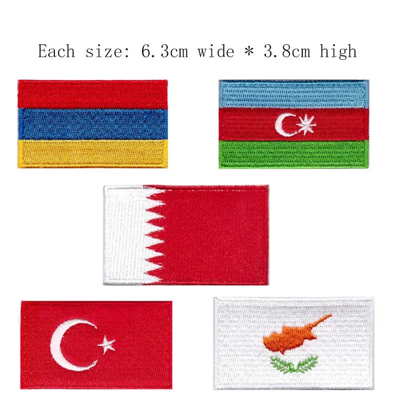Albania Country Flag Embroidery Patch 6.3cm Wide High Quality Iron On Sew On Backing/DIY Badge