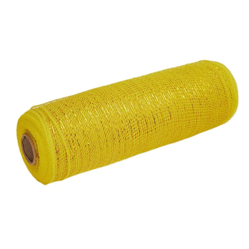 26cm 10yards Deco Poly Mesh Ribbon 10 Inch Wide Metallic Ribbon For Christmas Decoration Valentine's Day Diy Wrapping Ribbons