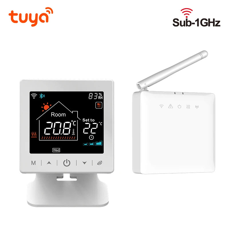 Tuya Smart Home Wifi Boiler Thermostat Wireless Battery Wifi Thermostat For Gas Boiler Warm Floor Electric Google Home Alexa