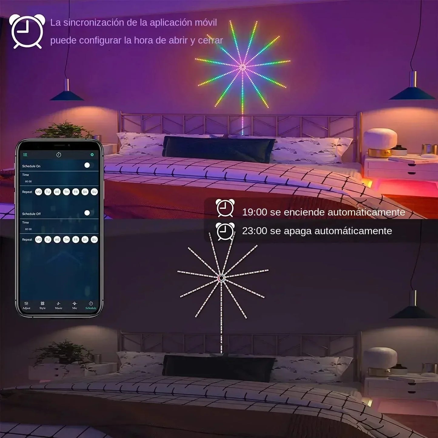 RGB Firework Led Strip Light Bluetooth Smart Neon Strip APP Led Lights Strips Usb 5V Led Strips Christmas Party Home Decor Light