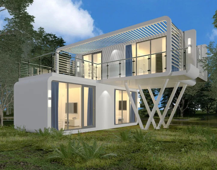 Seismic resistance Prefab Container Villa House,Safety Building automation control Modular,Cabin Sapce Capsule House