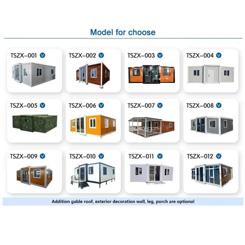 20Ft 40Ft Waterproof Luxury Prefab Villa Mobile Expandable Container House Soundproof Prefabricated Tiny Home 2 3 4 5 Bedroom