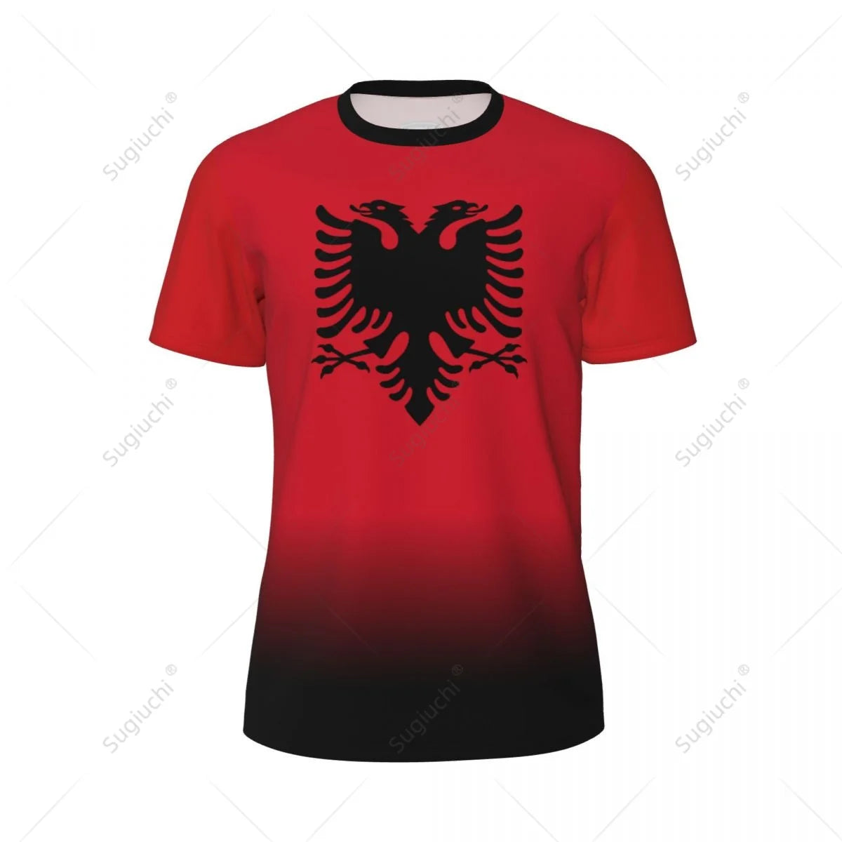 Sports Mesh T-shirt Albania Flag For Running Bike Soccer Tennis Football Fitness Tees 3D Printed Custom