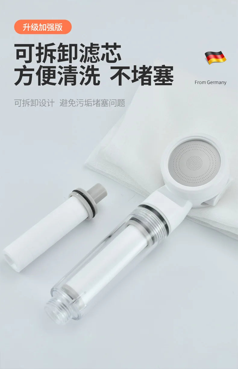 Portable Shower Head for Travel Business Trip 3 Modes High Pressure Spray Nozzles Replace Hotel Shower Mini Bathroom Showerhead