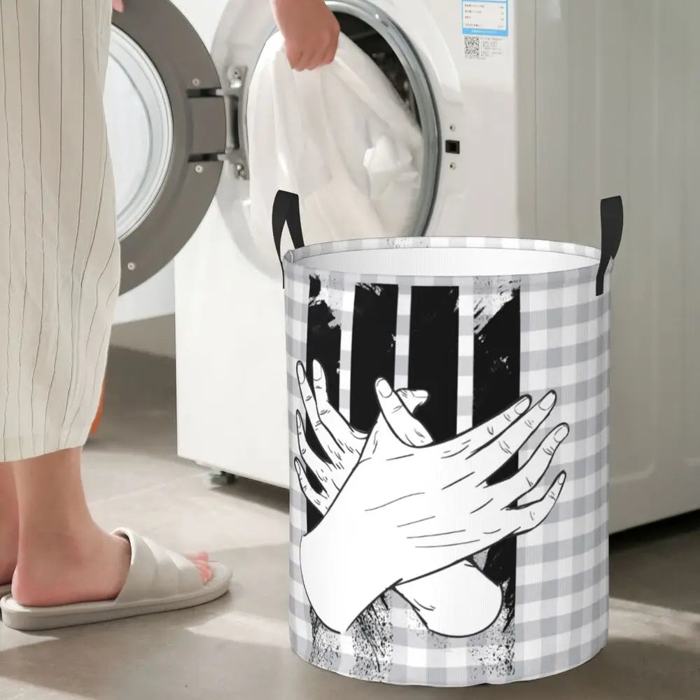 Albania Laundry Basket Foldable Albanian Pride Clothes Hamper for Baby Kids Toys Storage Bin