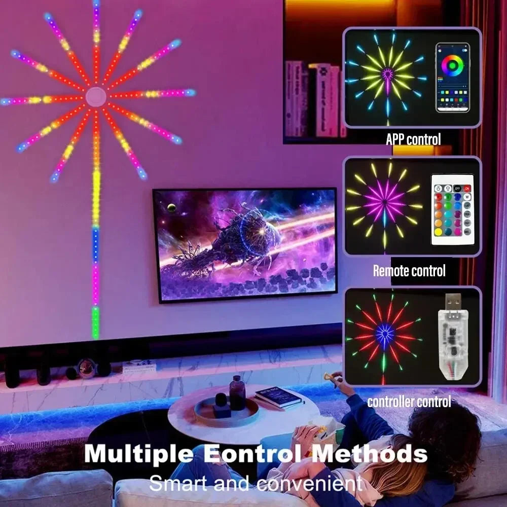 RGB Firework Led Strip Light Bluetooth Smart Neon Strip APP Led Lights Strips Usb 5V Led Strips Christmas Party Home Decor Light
