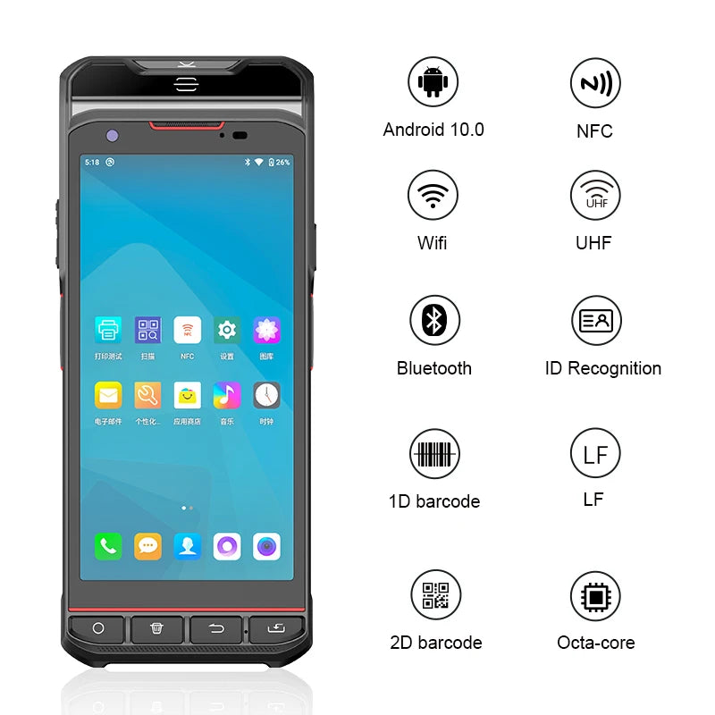 X501 Handheld PDA Goods Entry And Exit Equipment, Logistics Scanning Gun, Android Industrial Mobile Phone