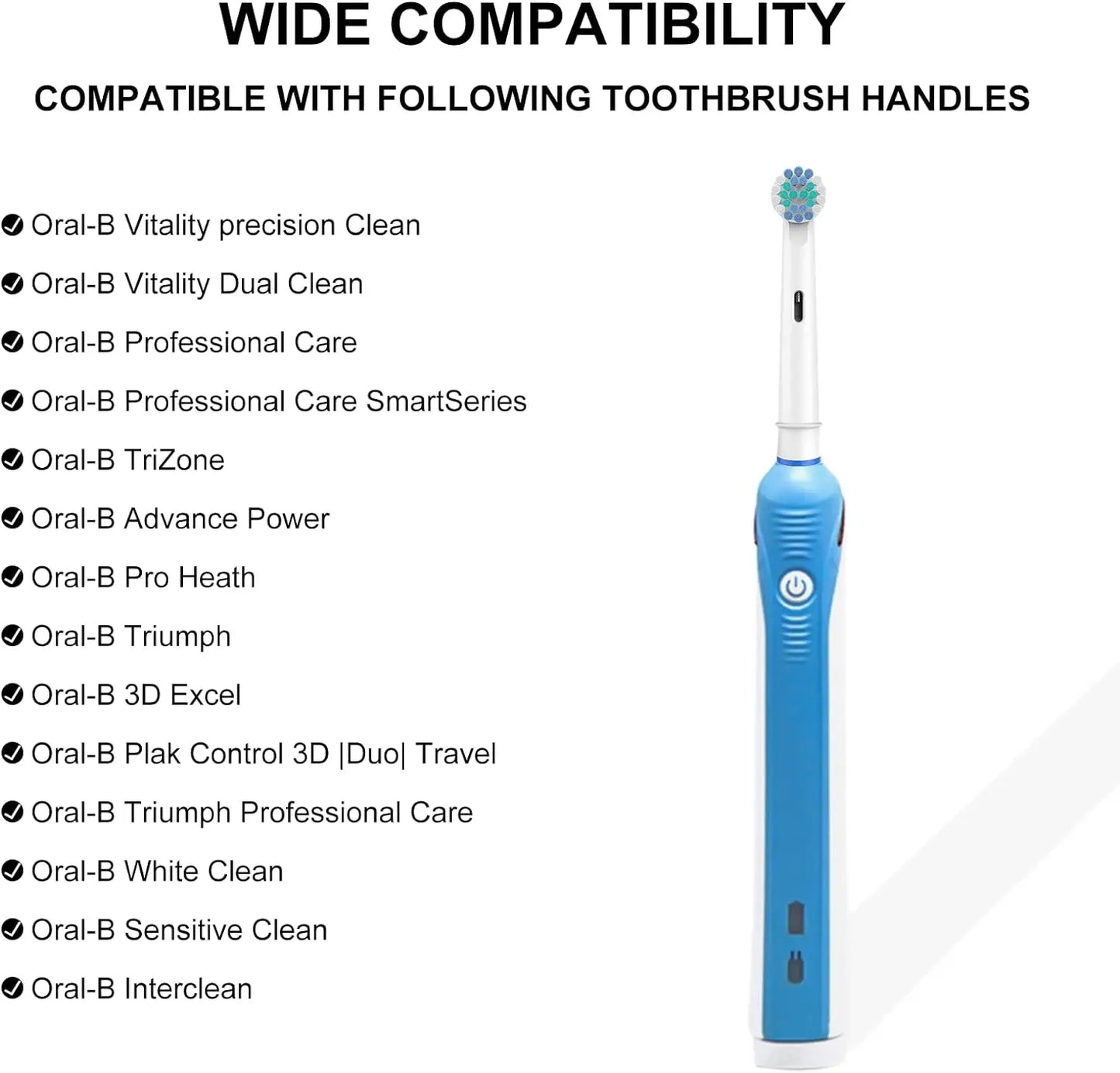 16รReplacement Brush Heads For Oral-B Electric Toothbrush Fit Advance Power/Pro Health/Triumph/3D Excel/Vitality Precision Clean