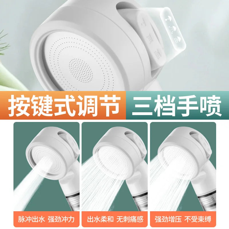 Portable Shower Head for Travel Business Trip 3 Modes High Pressure Spray Nozzles Replace Hotel Shower Mini Bathroom Showerhead