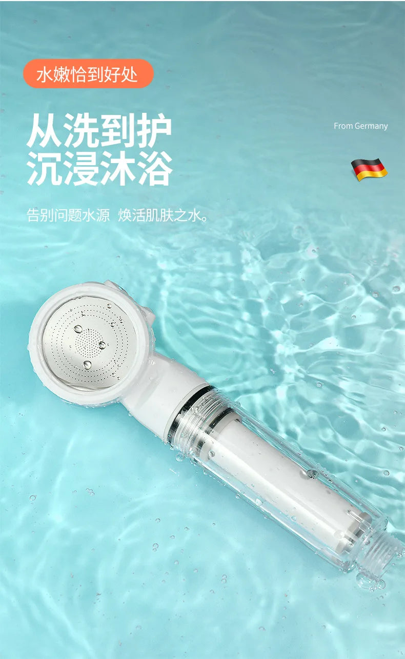 Portable Shower Head for Travel Business Trip 3 Modes High Pressure Spray Nozzles Replace Hotel Shower Mini Bathroom Showerhead