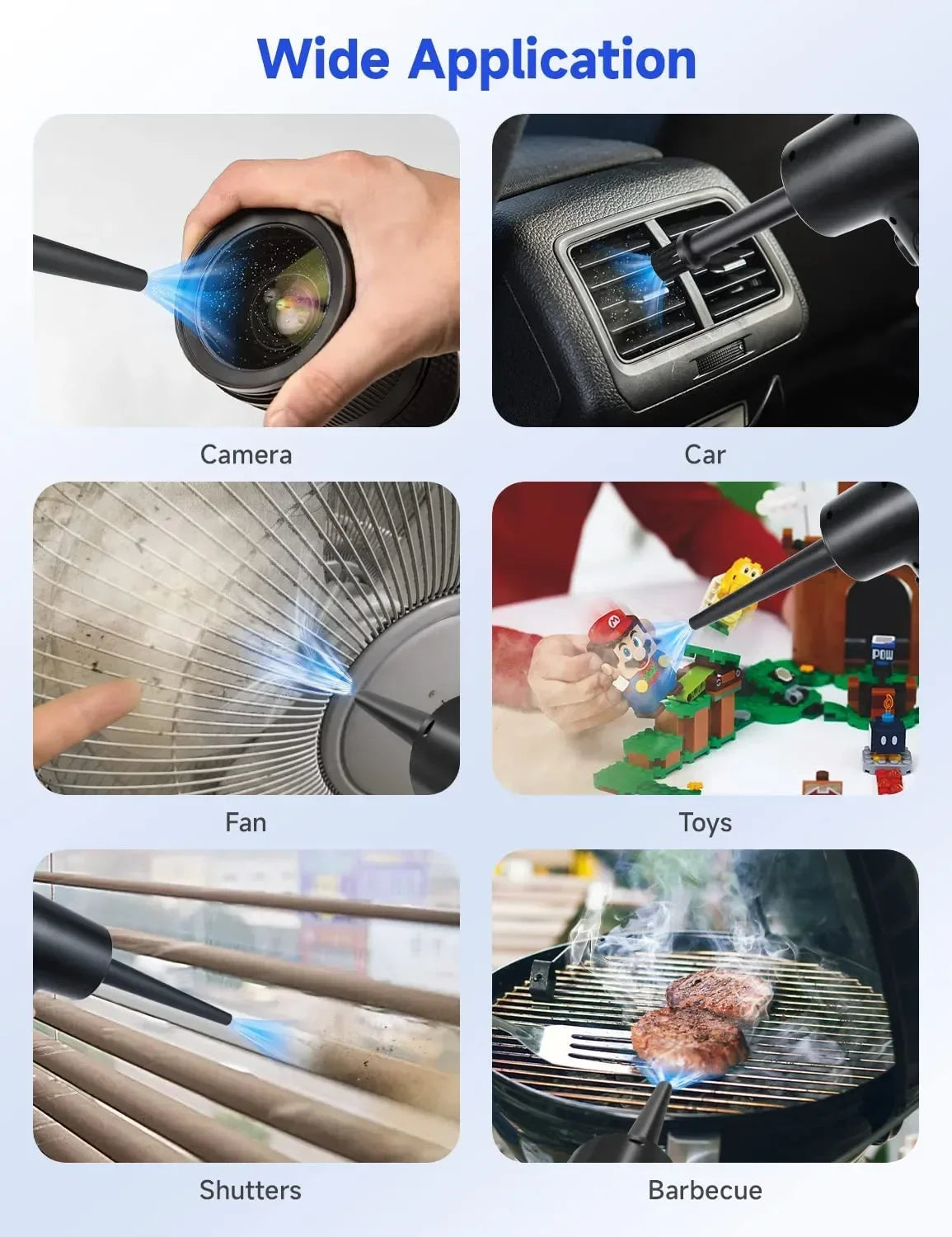 Xiaomi Compressed Air Duster Computer Keyboard Car Clean 51000 RPM USB Charging Portable Electric Dedusting Wireless Air Blower