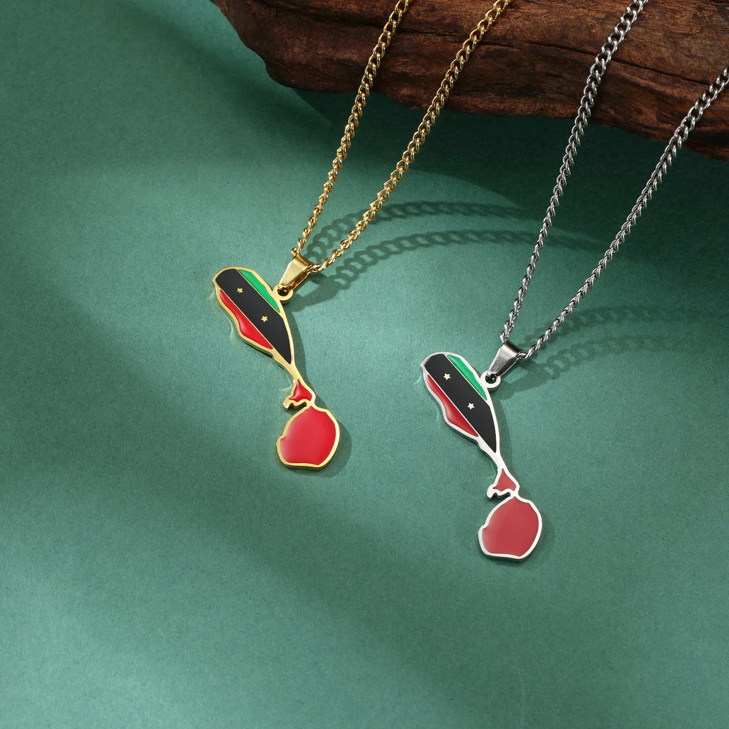 VASSAGO Afghanistan Albania Belize Ethiopia Map Necklace Iraq Chile Germany Italy Ghana Country Map Necklace Sicily Saint Martin