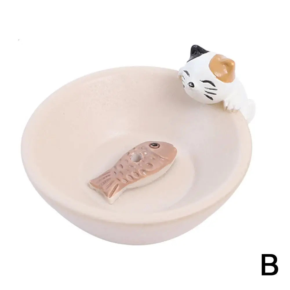 Cartoon Animal Incense Seat Small Incense Burner Incense Indoor Home Office Ornaments Animal Theme Cat Incense Stick Holder