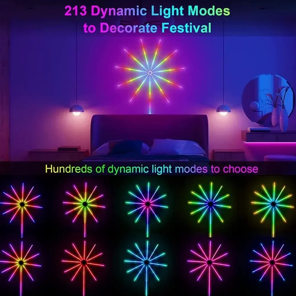 RGB Firework Led Strip Light Bluetooth Smart Neon Strip APP Led Lights Strips Usb 5V Led Strips Christmas Party Home Decor Light
