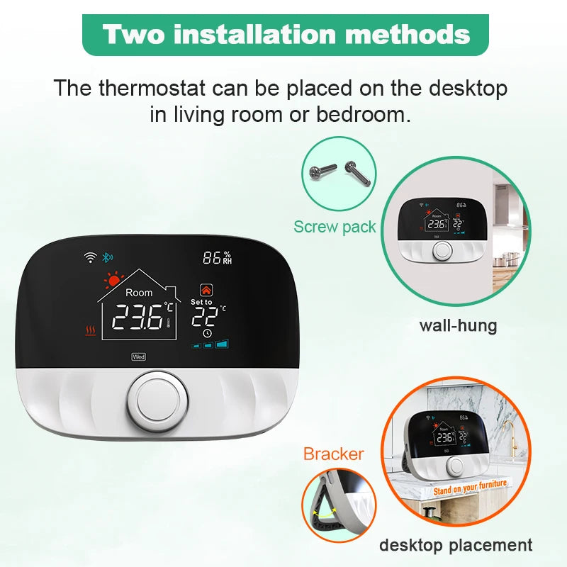 Tuya Smart Home Wifi Heating Thermostat Wireless Wifi Thermostat For Gas Boiler Smart Life Temperature Controller Alexa Google