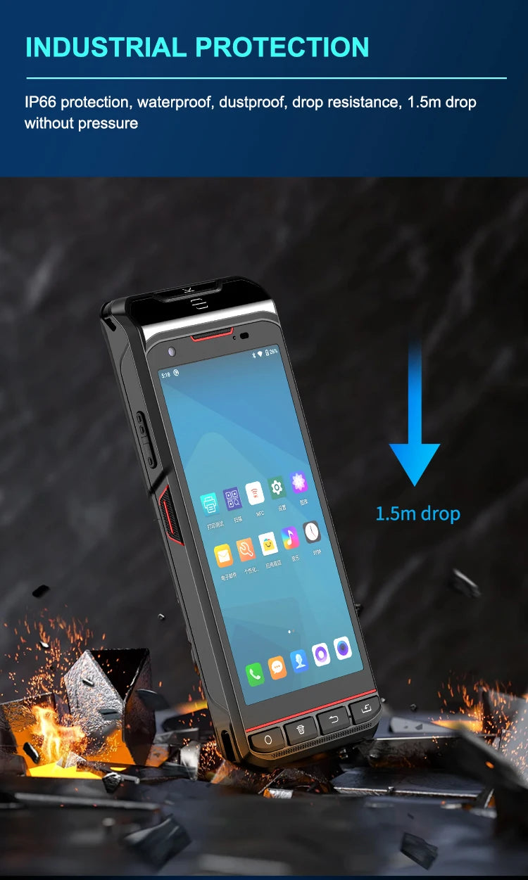 X501 Handheld PDA Goods Entry And Exit Equipment, Logistics Scanning Gun, Android Industrial Mobile Phone
