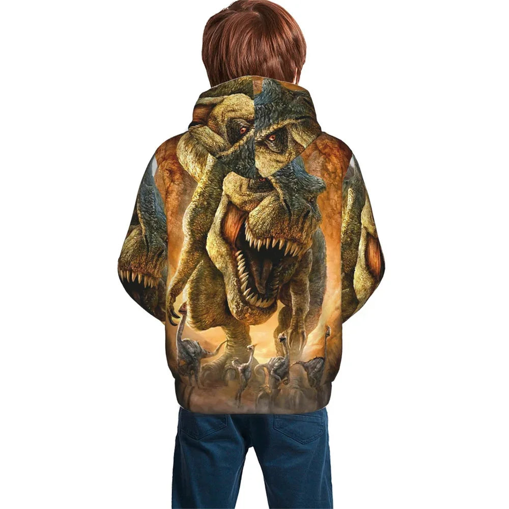 3D Printed Funny Pattern Hoodies Christmas Cool Dancing Santa Long Sleeve Loose Kids Casual Novelty Sweatshirts Autumn Winter