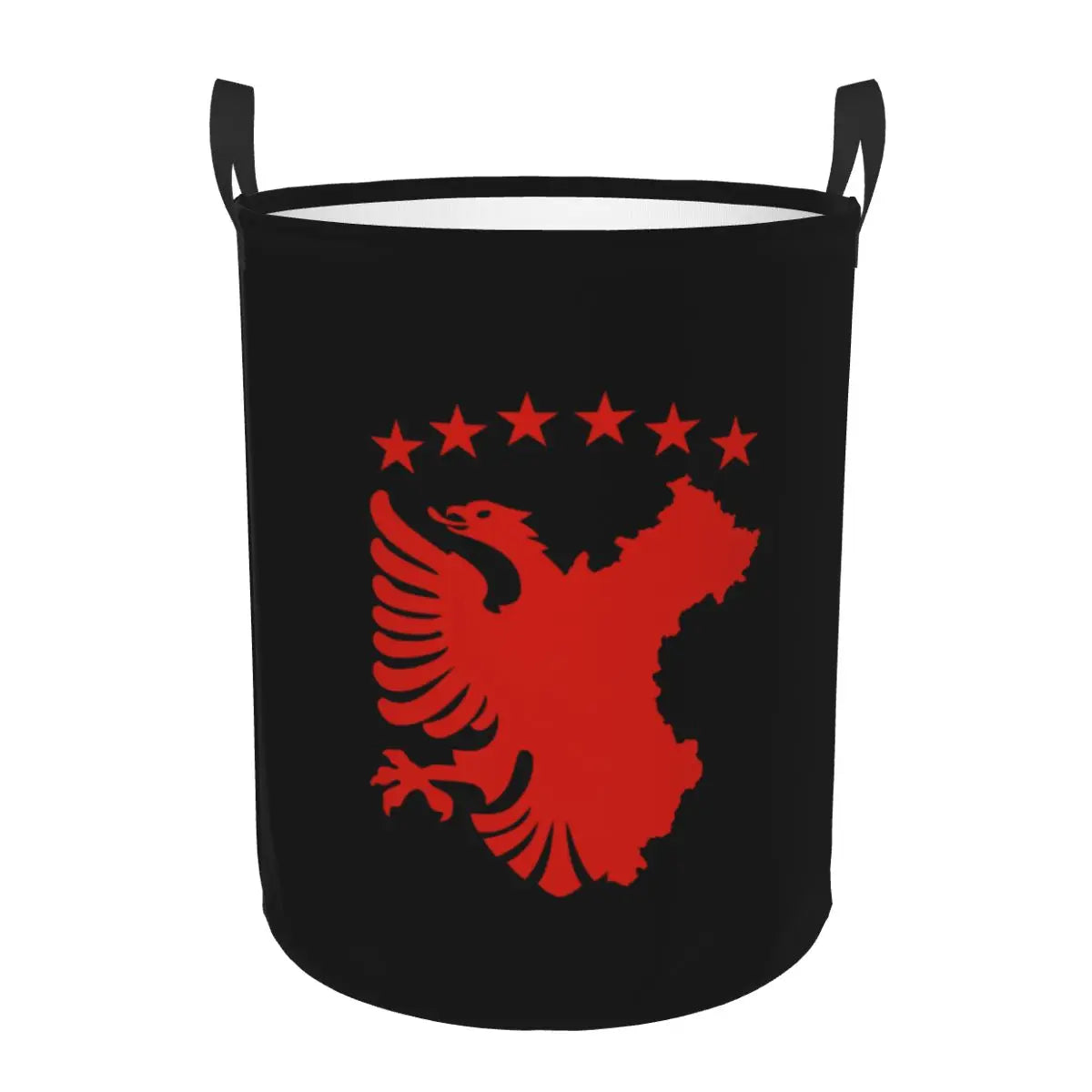 Albania Laundry Basket Foldable Albanian Pride Clothes Hamper for Baby Kids Toys Storage Bin