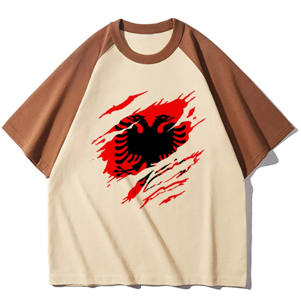 Albania t-shirts women graphic designer funny tshirt female Japanese streetwear harajuku clothes