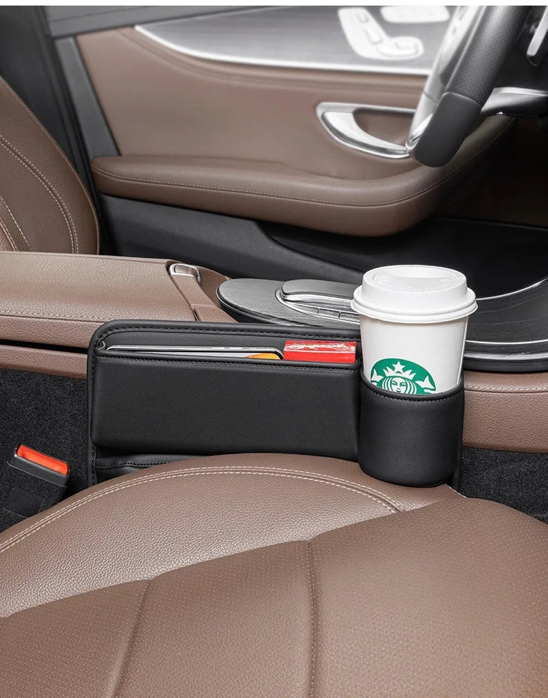 Car Seat Gap Filler Multifunction Organizer Storage Box Key Card with Cup Phone Holder New Universal Pocket Interior Accessories