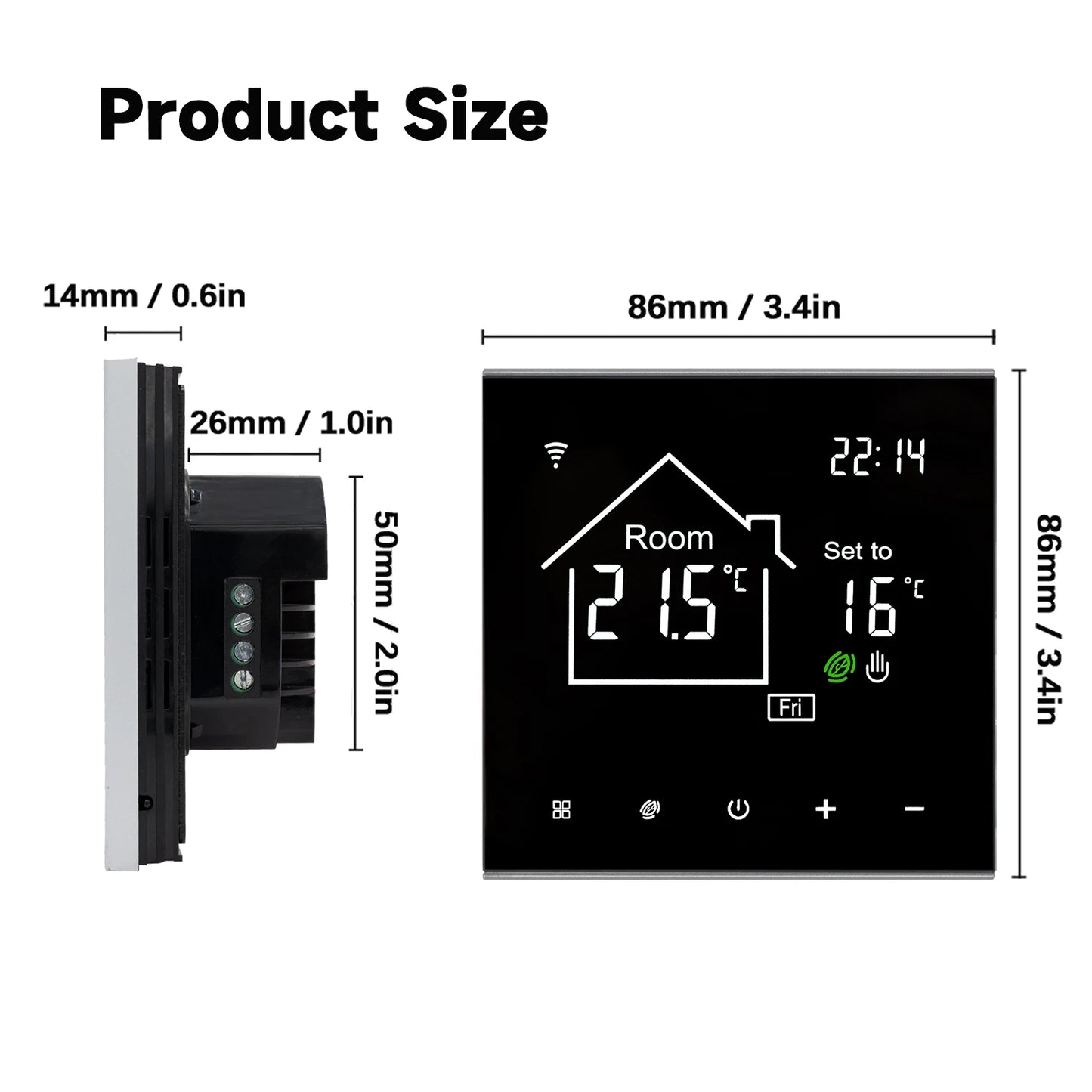 WiFi Smart Thermostat LCD Display Touch Screen for Electric Floor Heating Water/Gas Boiler Temperature Remote Controller