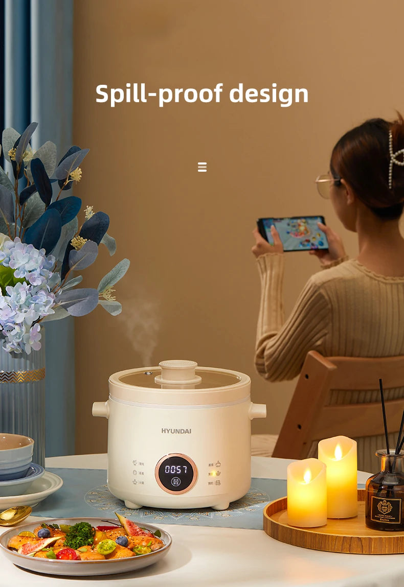 2L Electric Rice Cooker Cooking Pot Mini Multicooker Lunch Box Rice Cookers Hotpot Non-stick Electric Skillet Food Steamer 220V