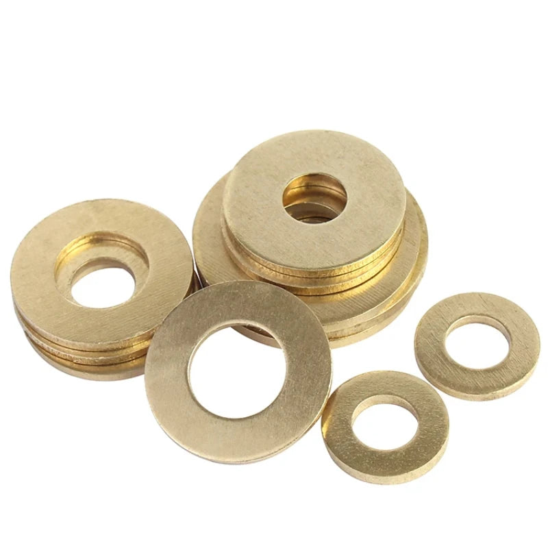 1-100pcs GB97 Solid Brass Flat Washers Flat Washers High Quality M2 M2.5 M3 M4 M5 M6 M8 M10 M12 M14 M16 M18 M20