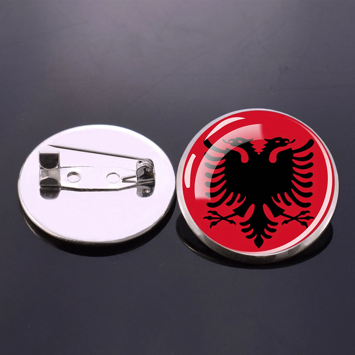 Europe National Flag Brooch Pins Albania Spain Italy France UK Germany Poland Flags Badge Patriot Gift