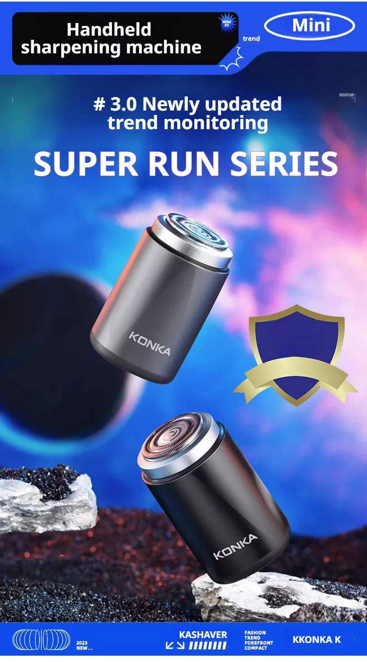 Men's Pocket Portable Mini Razor Travel Portable Full Body Wash Electric Head Sharpening Razor USB Recharge for Men