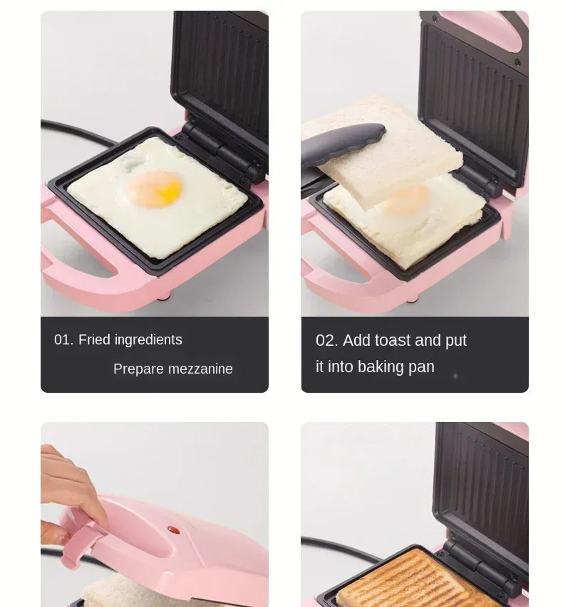 Sandwich machine breakfast machine home light food machine waffle maker machine multi-function heating toast pressure toaster
