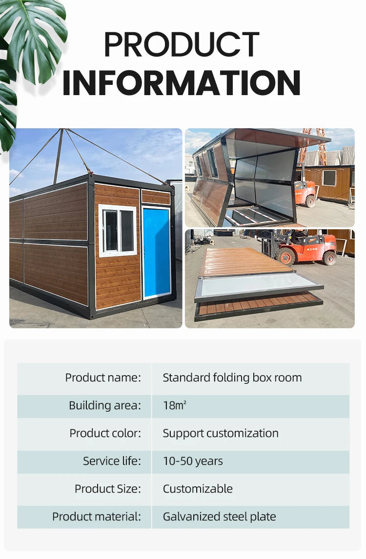 Steel Structure Single Apartment Fast Installation Movable Tiny Folding Box Room Modular Foldable Home Prefab House for Living