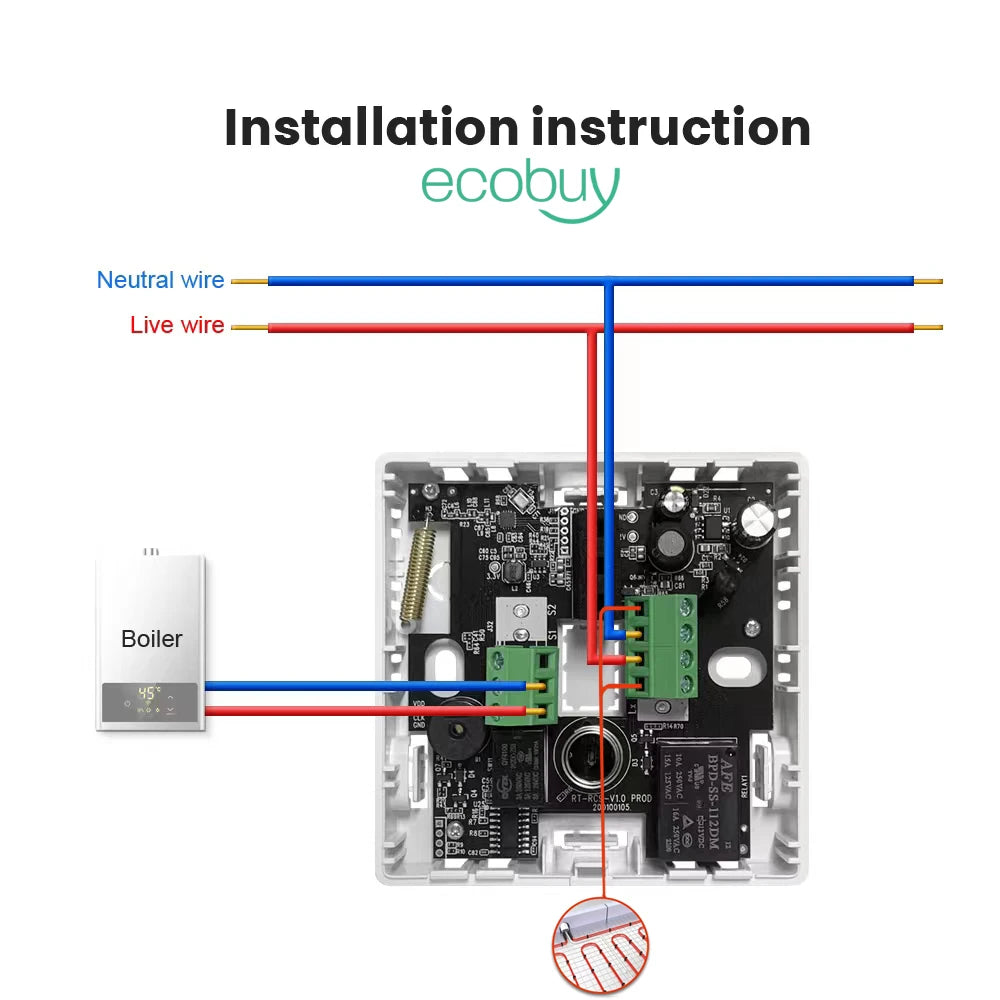 Tuya Smart Home Wifi Boiler Thermostat Wireless Battery Wifi Thermostat For Gas Boiler Warm Floor Electric Google Home Alexa