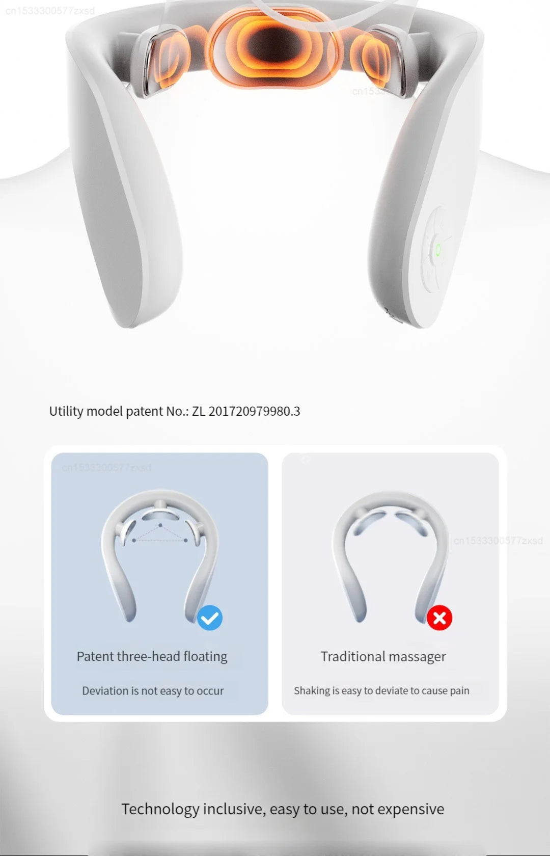 Xiaomi Jeeback K1 Electric Wireless Neck Massager Relieve Neck Pain Relax Massage Muscles Mitigation Fatigue Household Portable