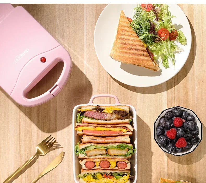 Sandwich machine breakfast machine home light food machine waffle maker machine multi-function heating toast pressure toaster