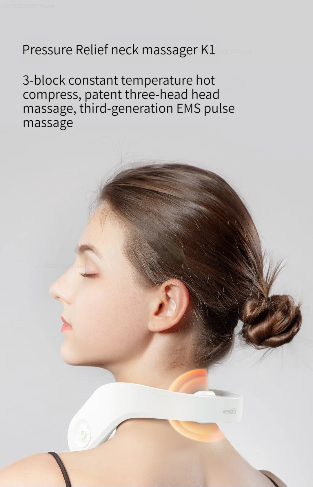 Xiaomi Jeeback K1 Electric Wireless Neck Massager Relieve Neck Pain Relax Massage Muscles Mitigation Fatigue Household Portable