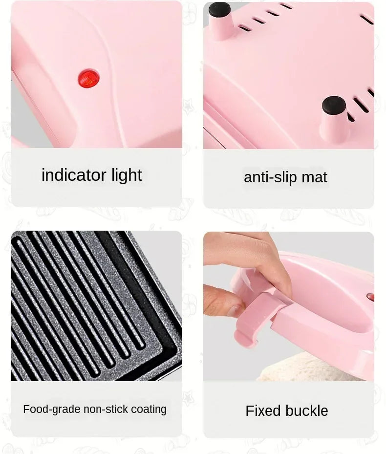 Sandwich machine breakfast machine home light food machine waffle maker machine multi-function heating toast pressure toaster