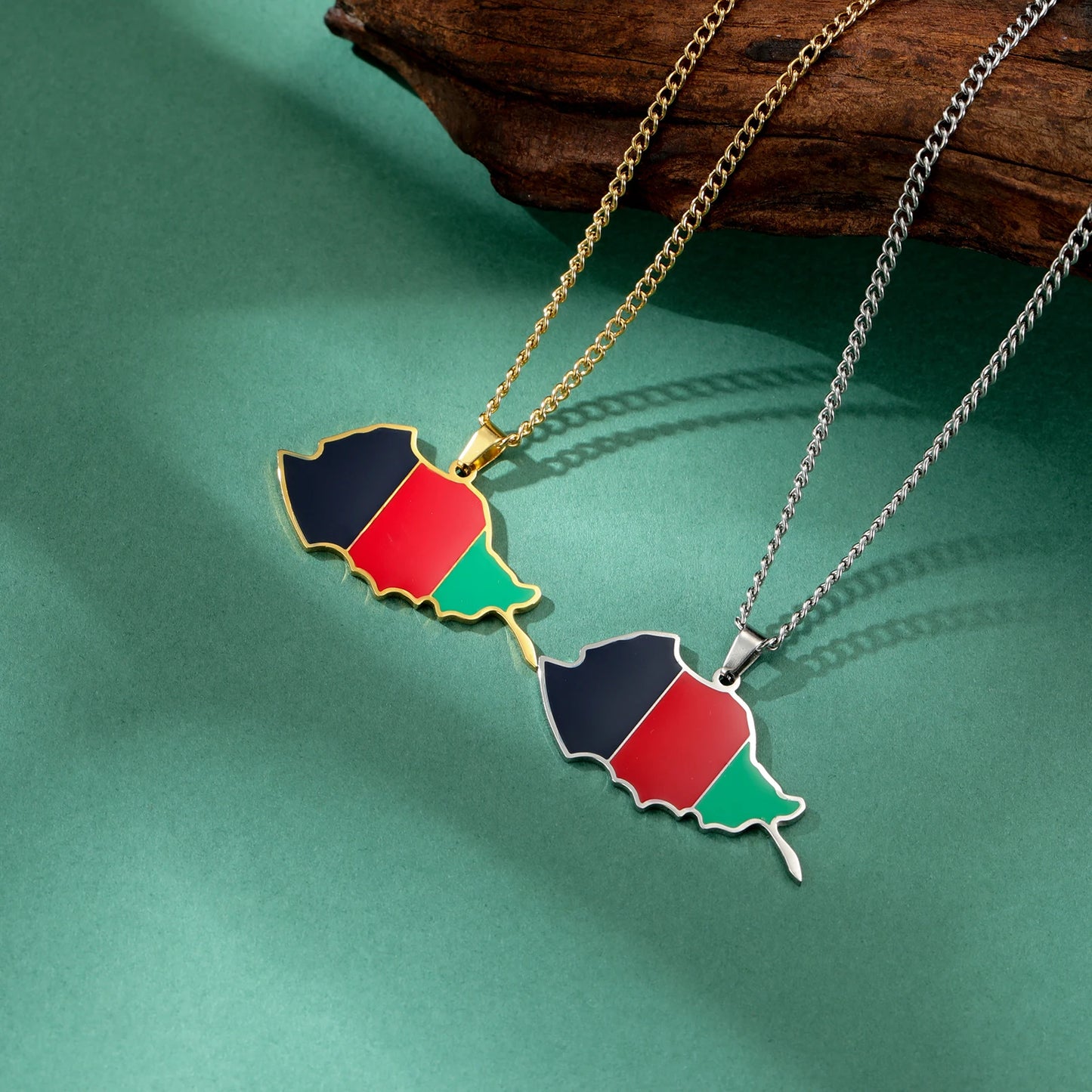 VASSAGO Afghanistan Albania Belize Ethiopia Map Necklace Iraq Chile Germany Italy Ghana Country Map Necklace Sicily Saint Martin