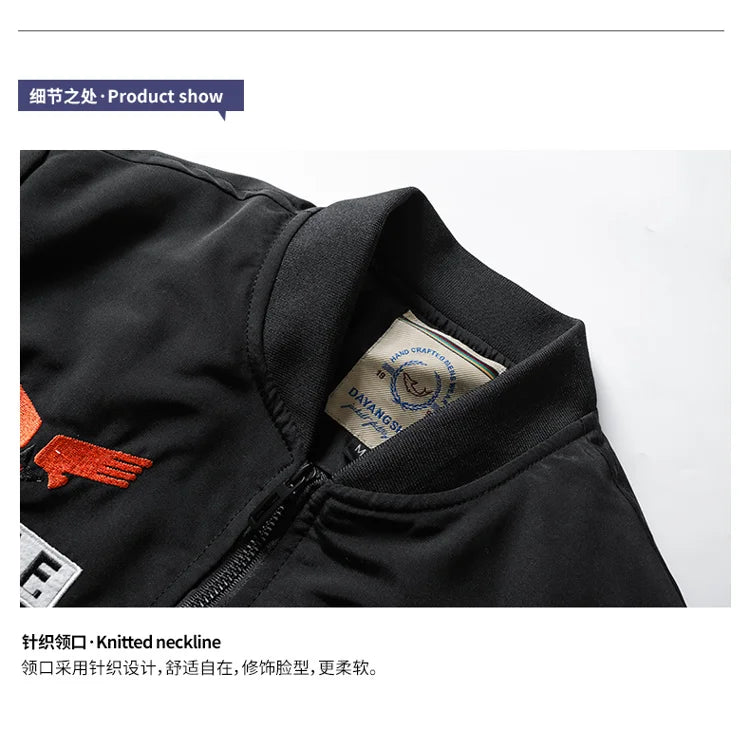 Bomber Jacket Ma1 Air Force Pilot Casual New Arrival Military Style Men Thick Fleece Velvet Coat Winter Male Green Blue Khaki