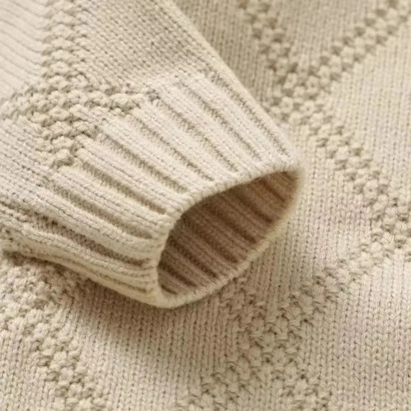 New Spring Autumn Solid Color Knitted Acrylic Long Sleeve 1-18 Months Newborn Baby Boys Girls Rompers Jumpsuit Bodysuit DGUKYM