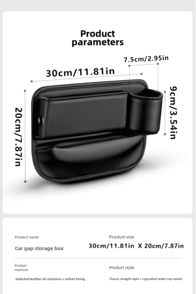 Car Seat Gap Filler Multifunction Organizer Storage Box Key Card with Cup Phone Holder New Universal Pocket Interior Accessories