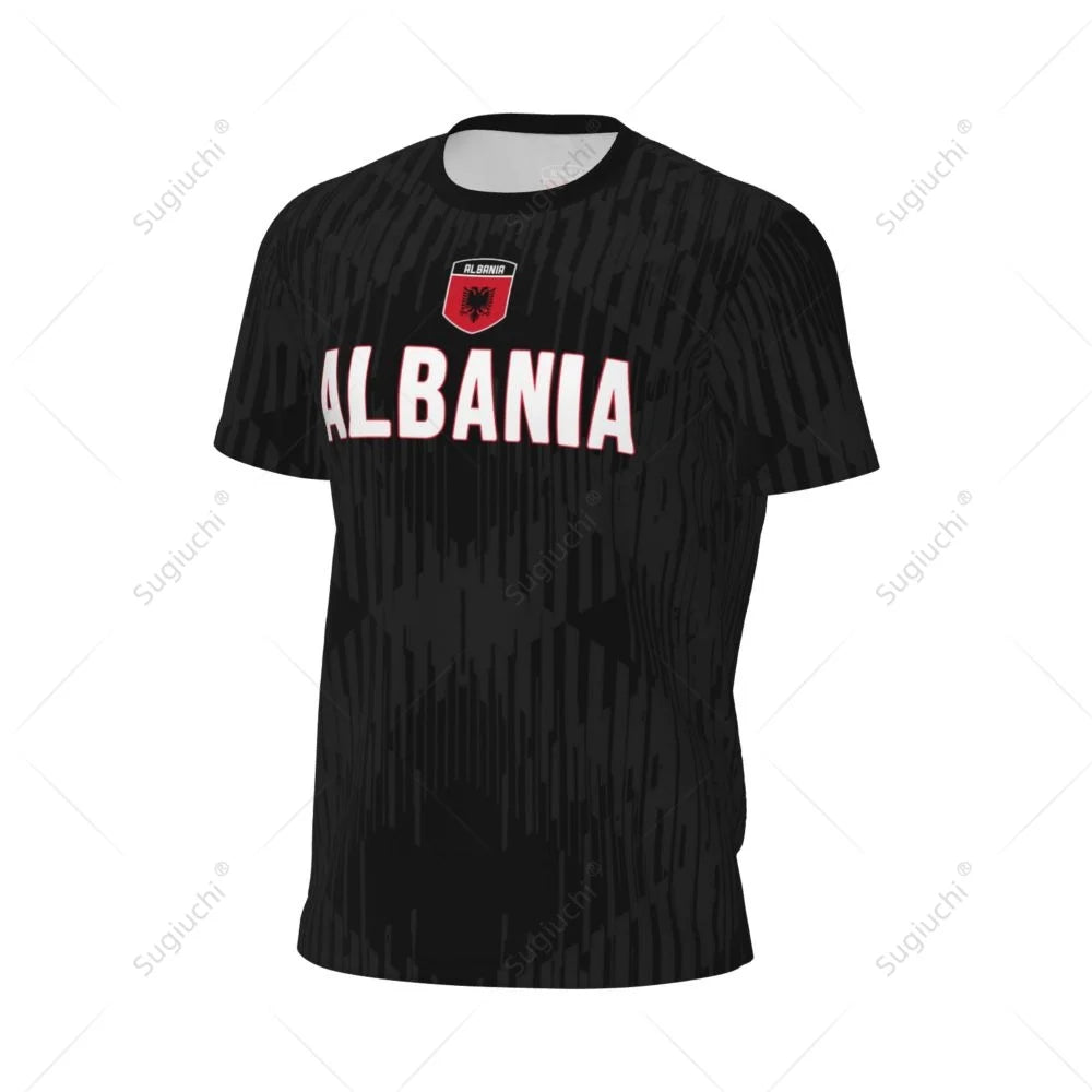 Sports Mesh T-shirt Albania Flag For Running Bike Soccer Tennis Football Fitness Tees 3D Printed Custom