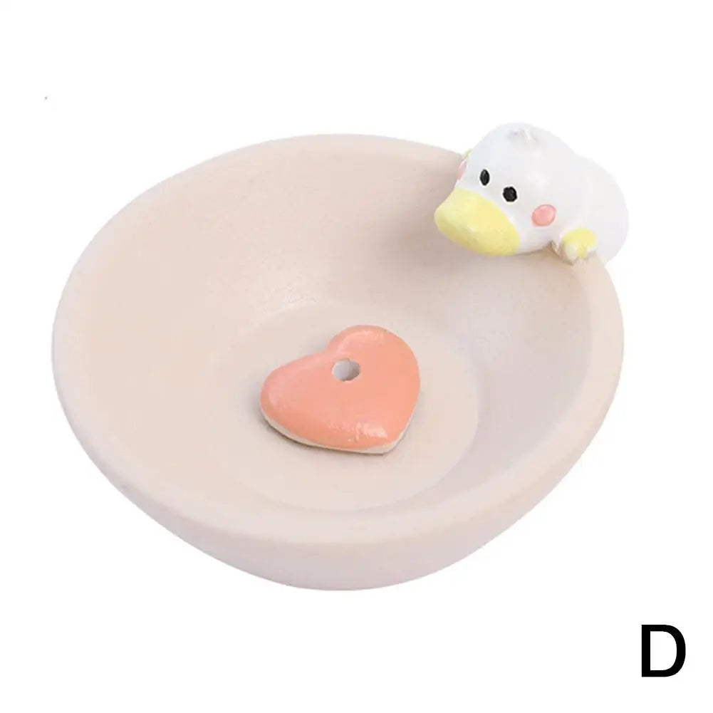 Cartoon Animal Incense Seat Small Incense Burner Incense Indoor Home Office Ornaments Animal Theme Cat Incense Stick Holder