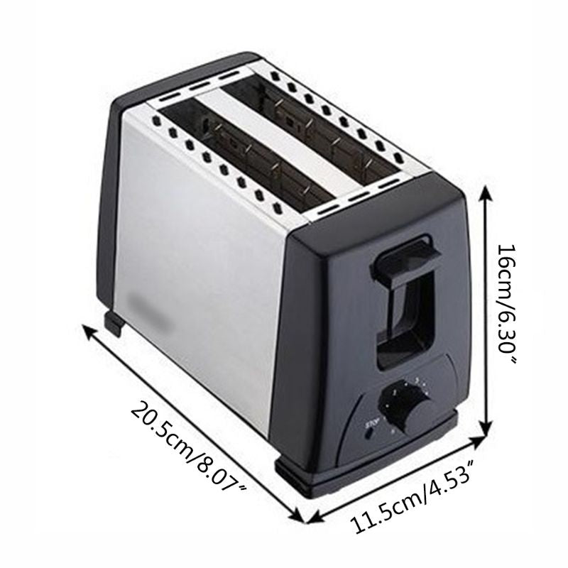 Bread Toaster With Removable Crumb Tray Toasters Cooking Appliances Home 6 Modes 2 Slices Mini Auto Breakfast Drop Shipping