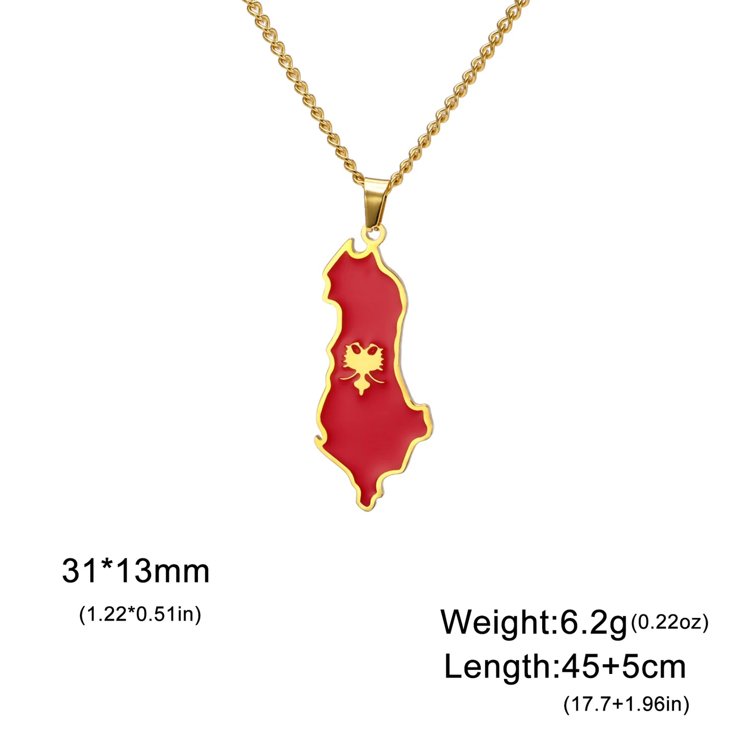 VASSAGO Afghanistan Albania Belize Ethiopia Map Necklace Iraq Chile Germany Italy Ghana Country Map Necklace Sicily Saint Martin