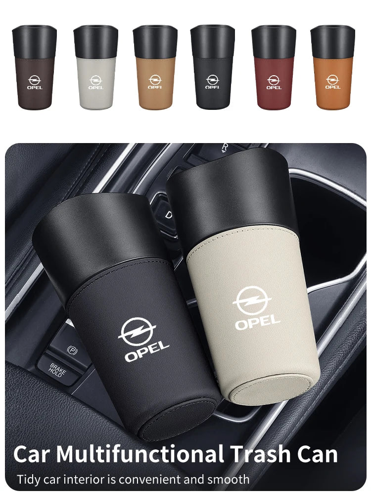 Car Trash Bin Console Rubbish Cans Storage Phone Holder Garbage Box For Opel Corsa Astra Insignia Vectra Zafira Meriva Mokka Amp