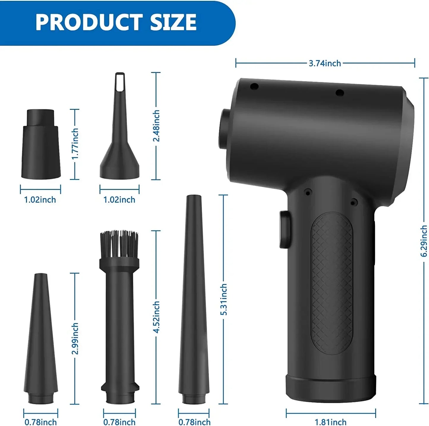 Xiaomi Compressed Air Duster Computer Keyboard Car Clean 51000 RPM USB Charging Portable Electric Dedusting Wireless Air Blower
