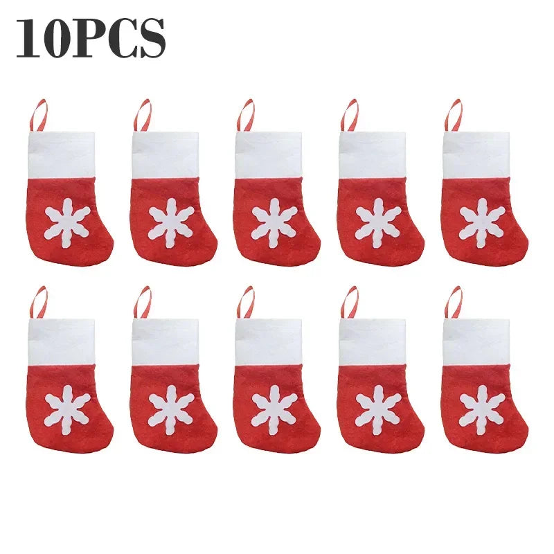 Christmas Tree Cutlery Knife Fork Covers Table Decor Elk Xmas Tableware Pocket Holder Bags New Year Party Decorations