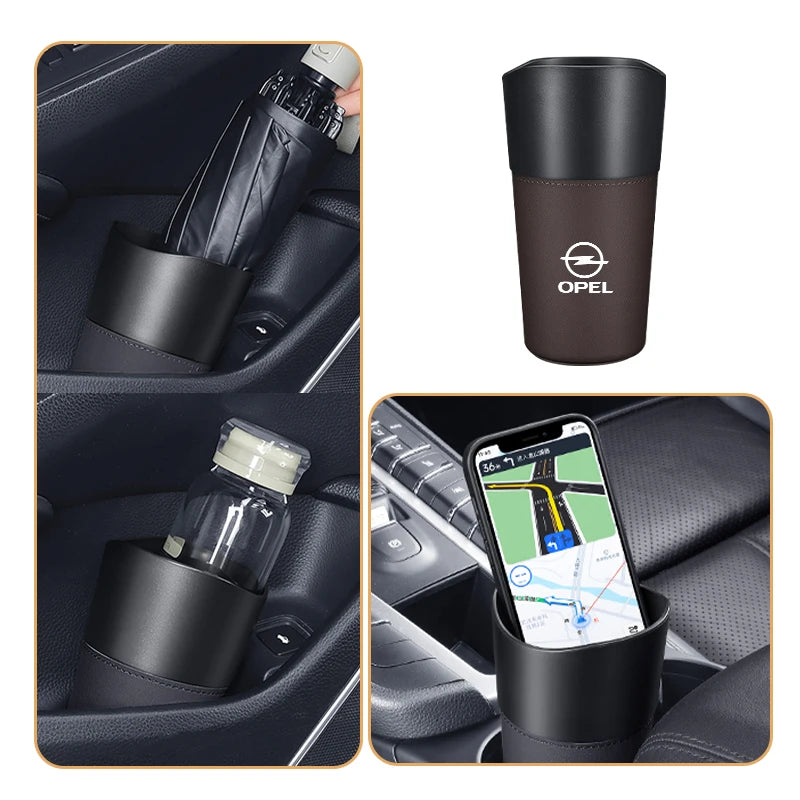 Car Trash Bin Console Rubbish Cans Storage Phone Holder Garbage Box For Opel Corsa Astra Insignia Vectra Zafira Meriva Mokka Amp