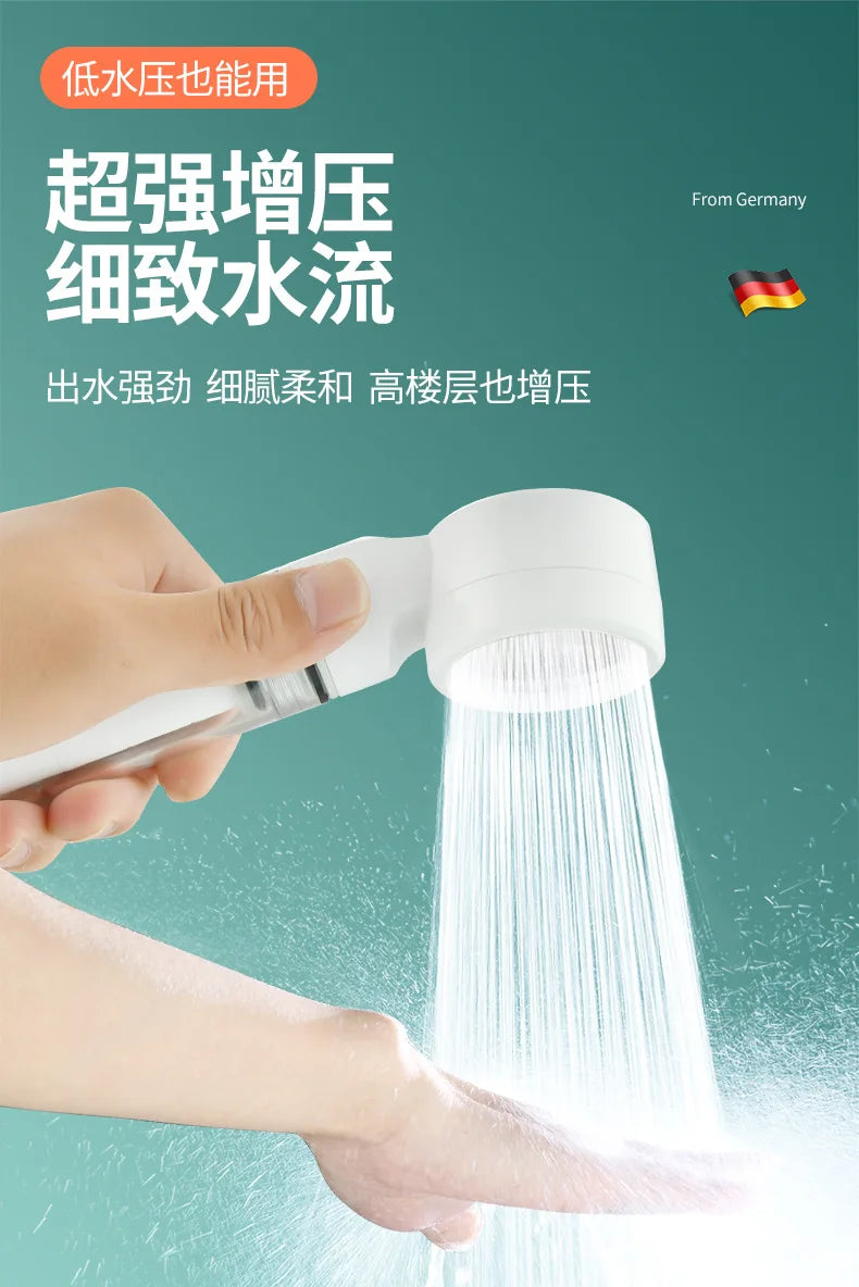 Portable Shower Head for Travel Business Trip 3 Modes High Pressure Spray Nozzles Replace Hotel Shower Mini Bathroom Showerhead